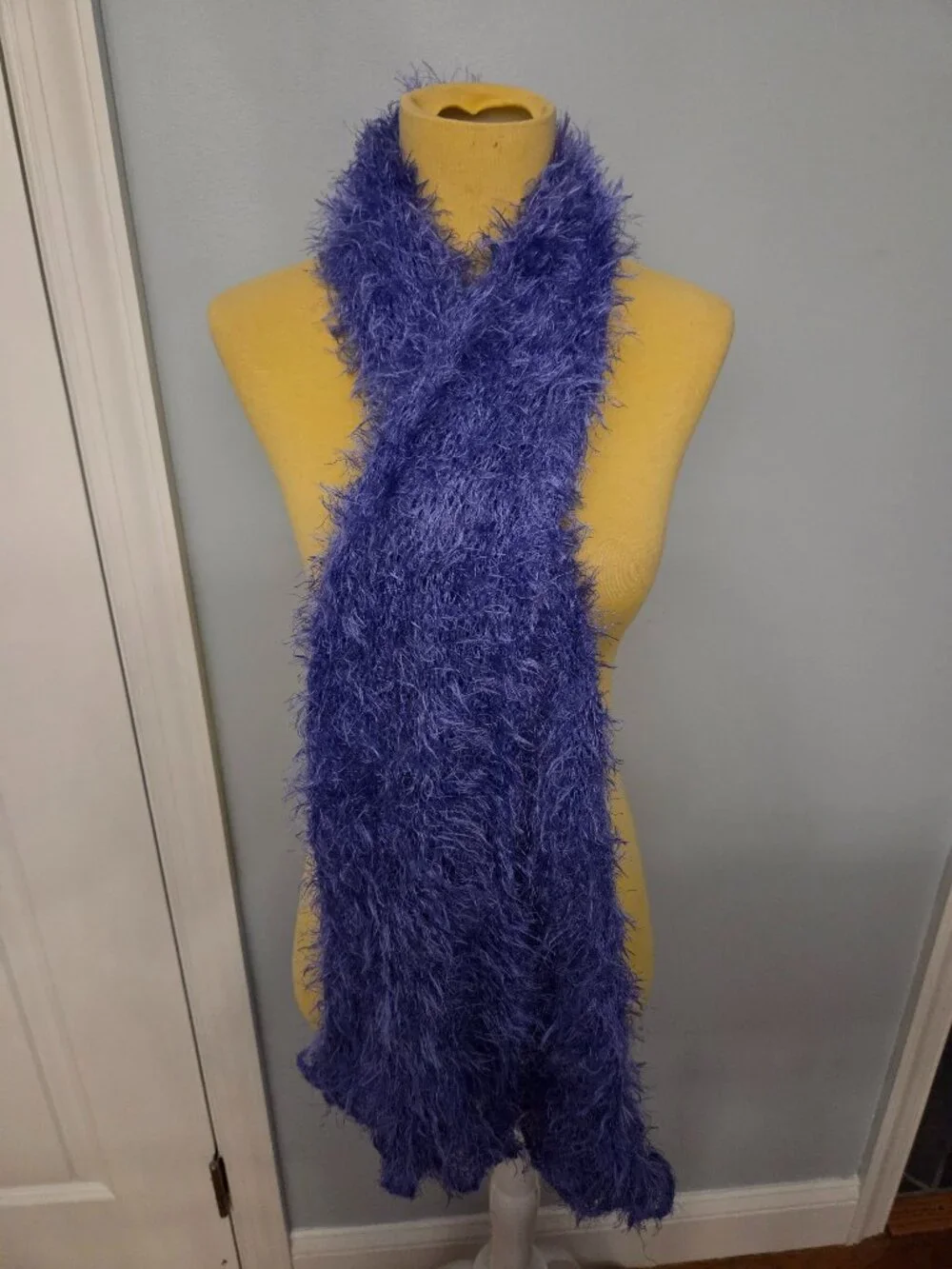 Lavender Plush Furry Scarf